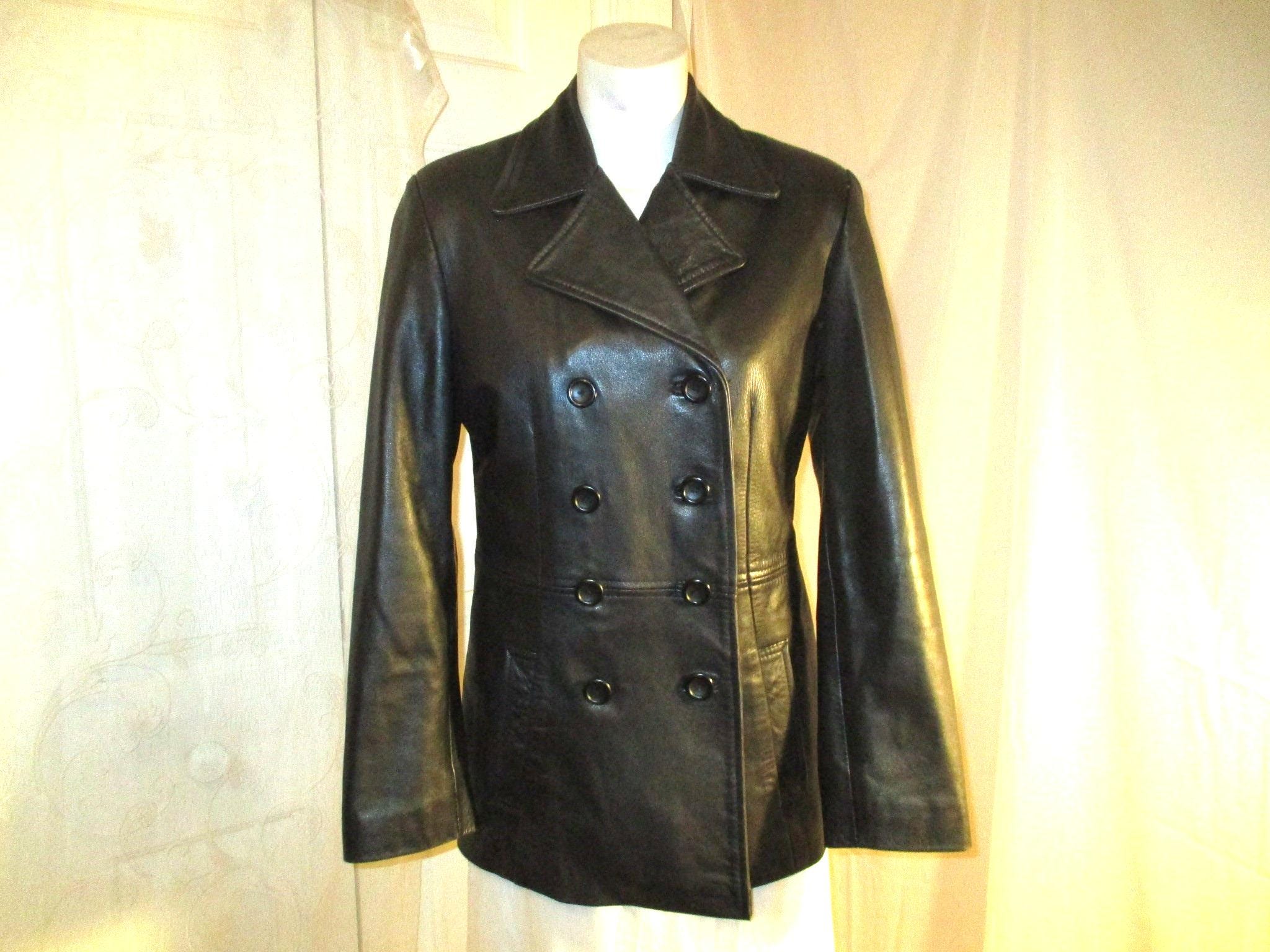 Sea Dream Leather Double Breasted Coat/jacket - Etsy