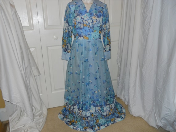 Vintage 70's Acclaim by Seymour Levy maxi dress - image 1