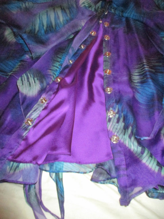 sheer silk layered full circle  skirt - image 10