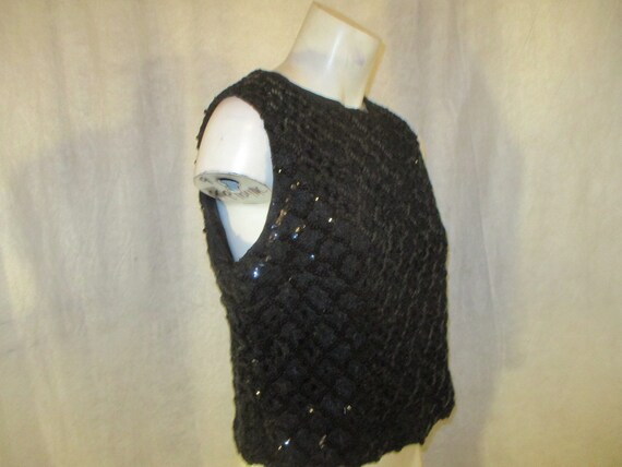 Wippette Sportswear sleeveless crocheted sequined… - image 4