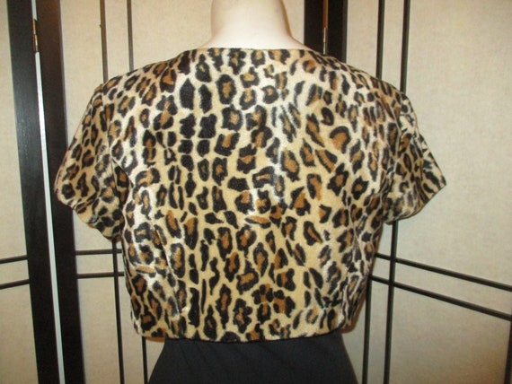 I.N. Studio faux leopard fur bolero jacket - image 6