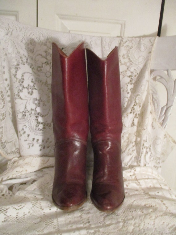 leather mid calf boots - image 4