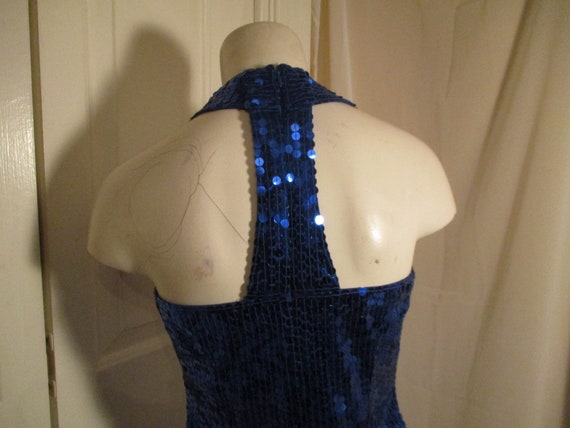 sequined racer back cocktail party dress - image 5