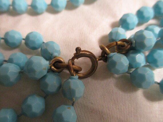 X long 5 strand turquoise beaded necklace - image 8