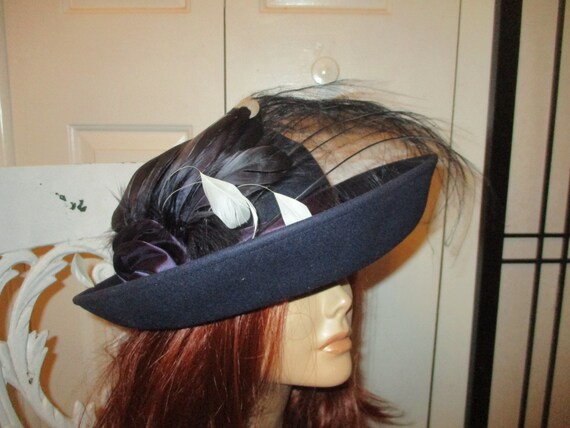 Joe Bill Miller wool brimmed hat with real feathers and ribbon Joe bill miller wool - Gem main image 2