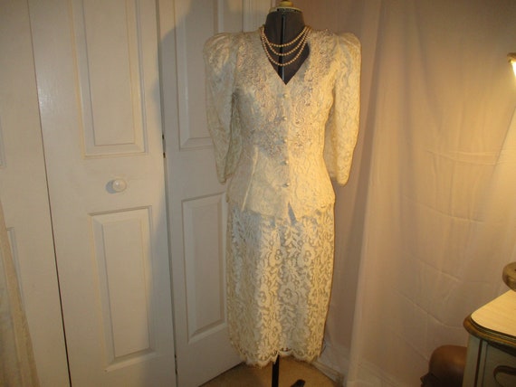 Lace skirt suit cheap