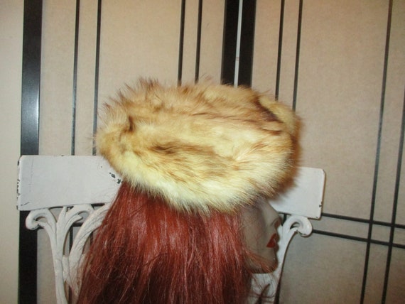 red tail fox fur hat/tam - image 3