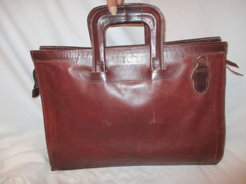 old leather briefcase