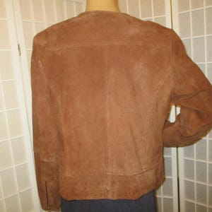 Talbots vintage-motorcykeljacka i sliten getmocka bild 6