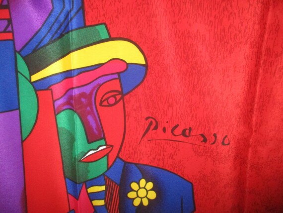 Picasso large abstract print scarf - image 6