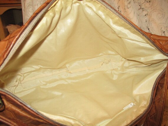 geometric embossed leather hobo - image 8