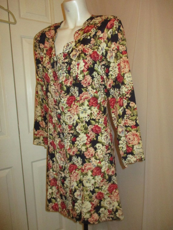 Paul Harris floral print button down dress - image 8