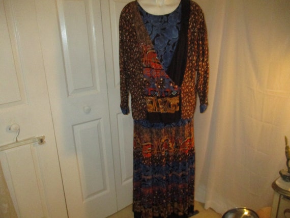 Carole Little boho tiered skirt and tunic