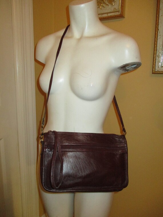 leather shoulder bag wristlet / clutch - image 7