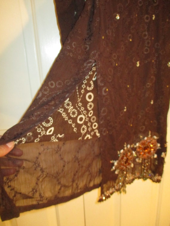 beaded silk Indian tunic - image 5