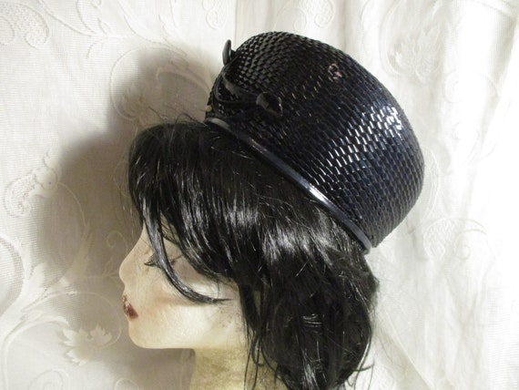 Miller & Rhoads woven pill box hat - image 2