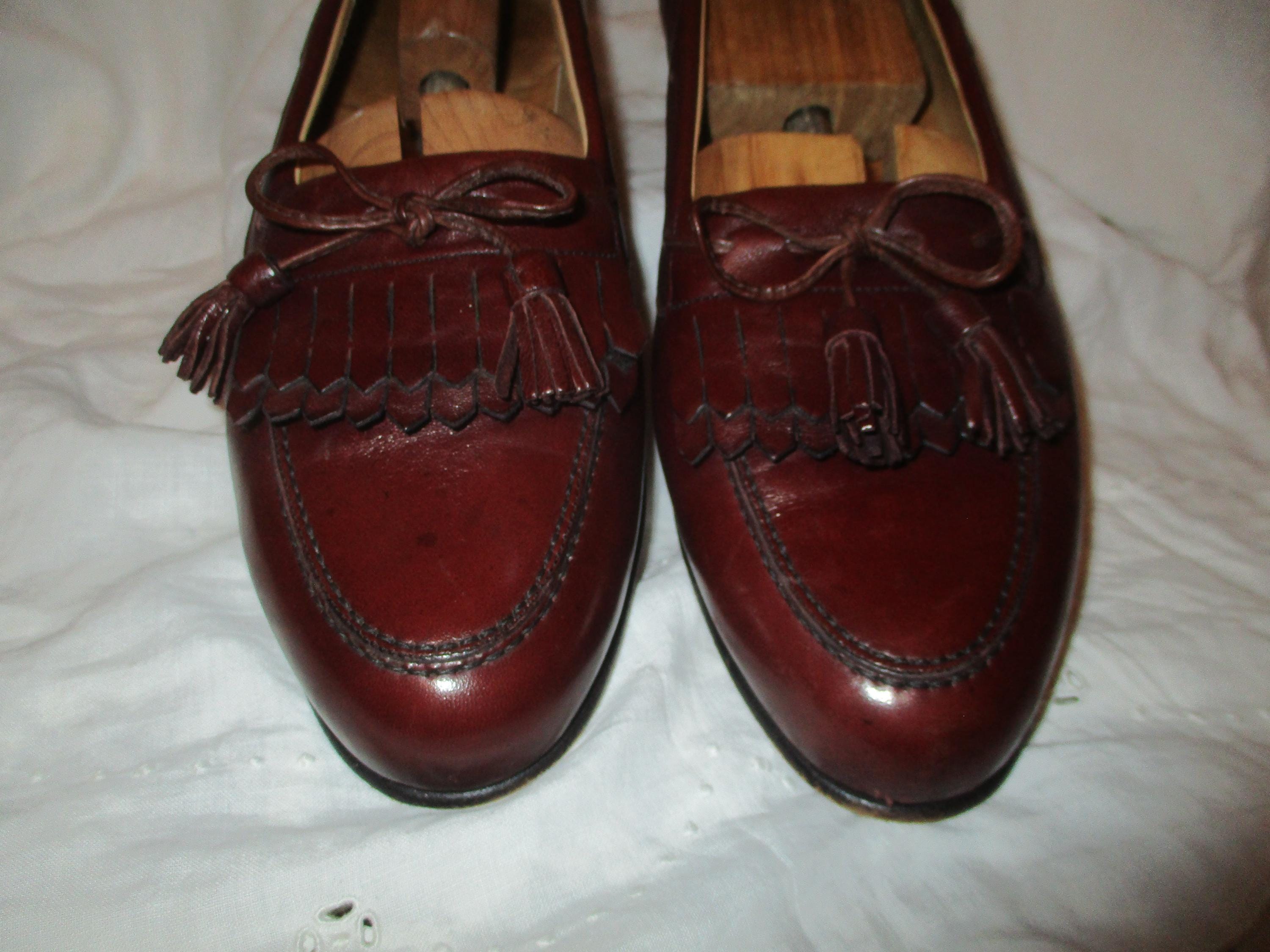 Santoni Leather Kiltie Tassel Loafers - Etsy Denmark display picture 1