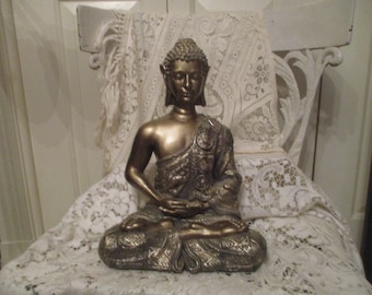 Meditation Buddha Räuchergefäß Statue