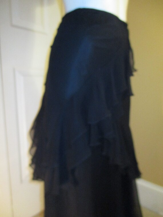 Cami International ruffled silk crepe skirt Gem
