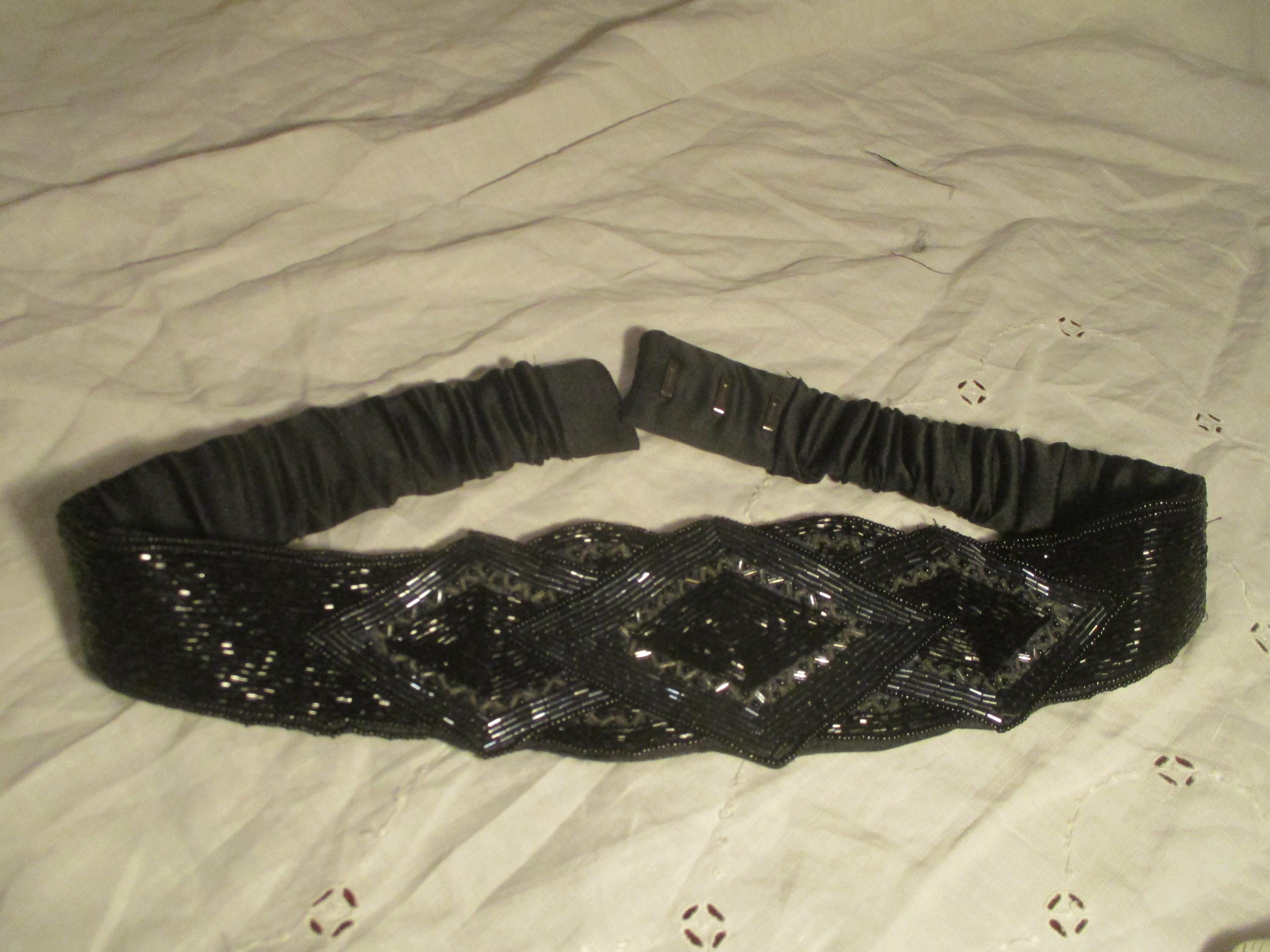 Magid Vintage Art Deco Wide Beaded Stretch Evening Belt - Etsy