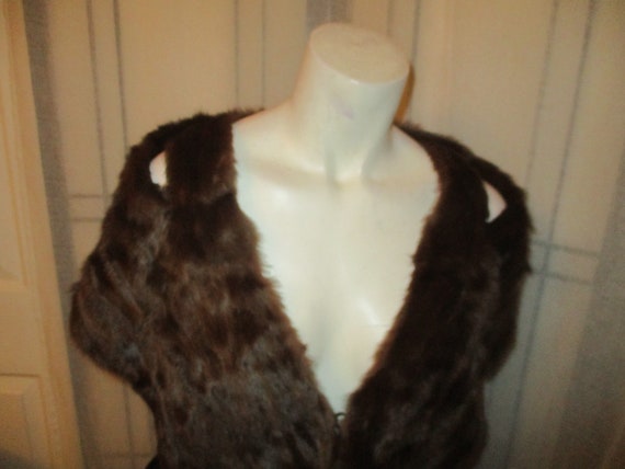 vintage dyed squirrel fur stole - image 8