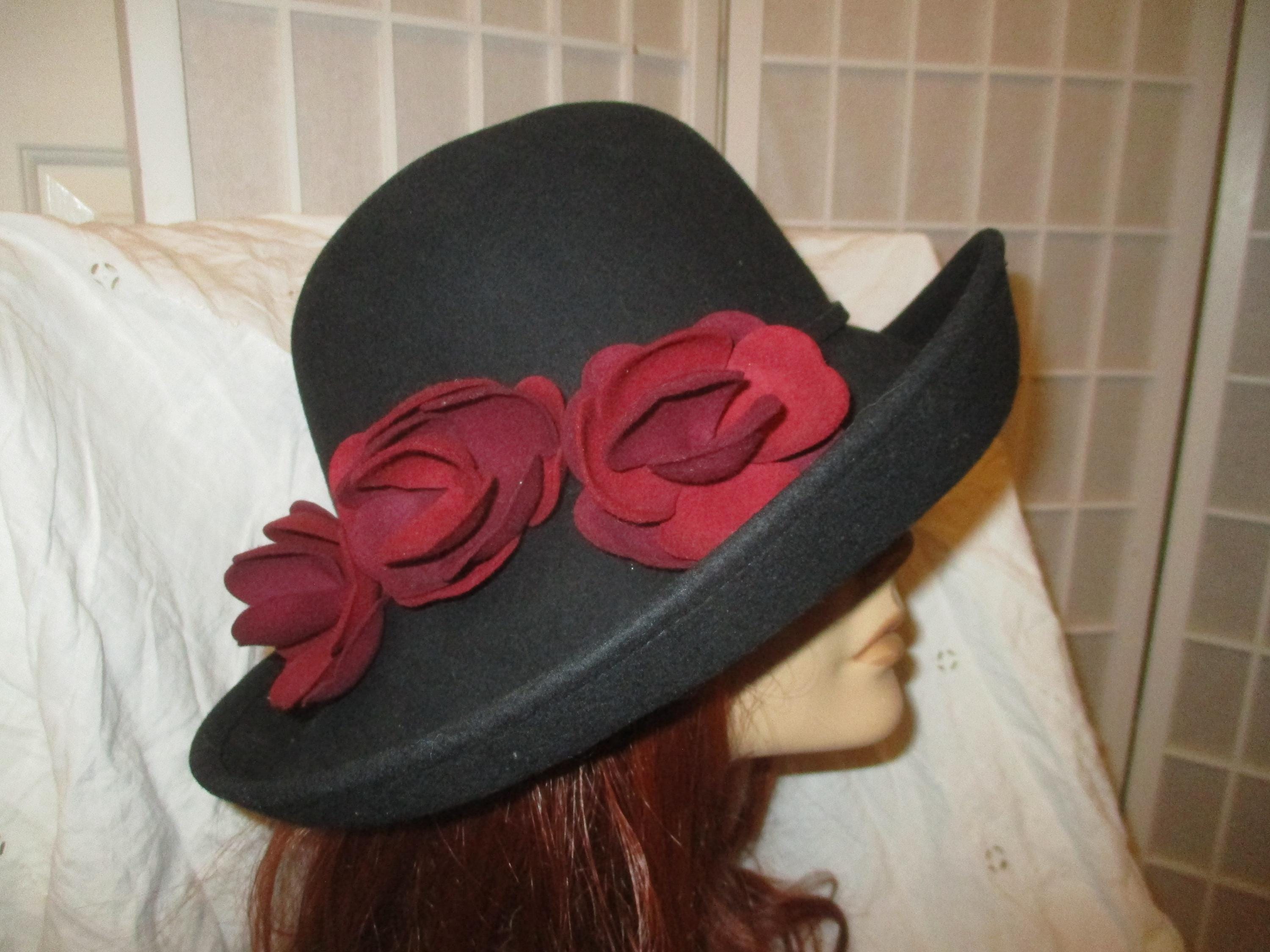 Liz Claiborne Wool Felt Wide Brim Hat - Etsy display picture 1