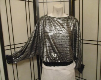 Pearlette Fashions metallic sequined disco top