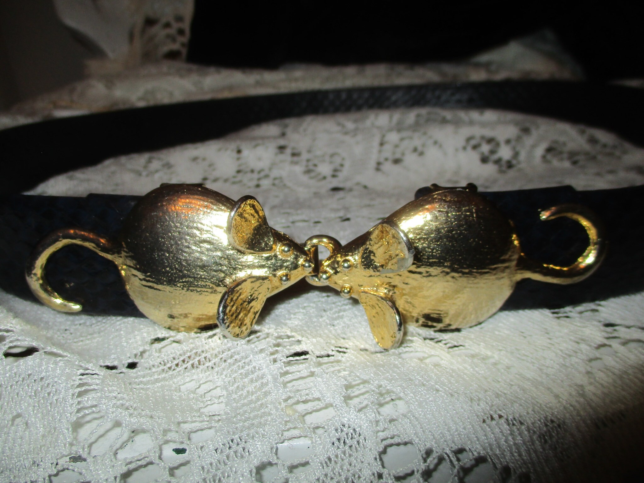 Mimi Di N Kissing Mice Belt Buckle With Strap - Etsy