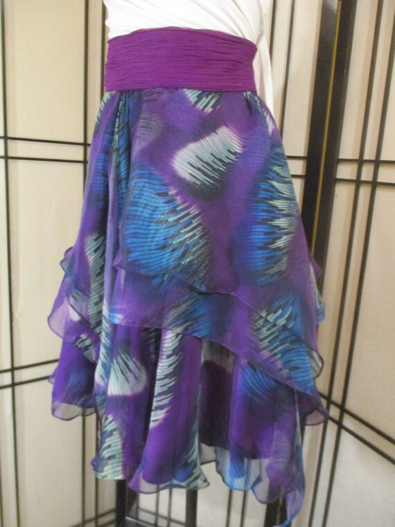 sheer silk layered full circle  skirt - image 6