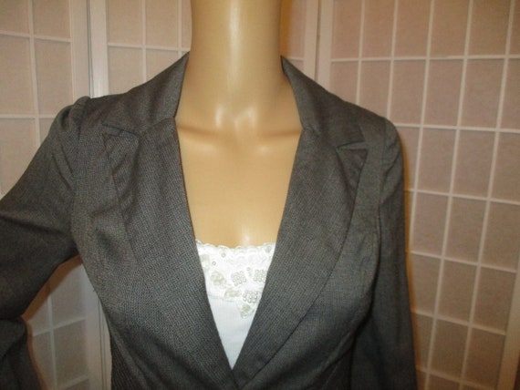 vintage XOXO fitted black & grey blazer - image 2