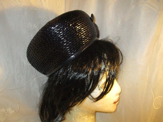 Miller & Rhoads woven pill box hat - image 3