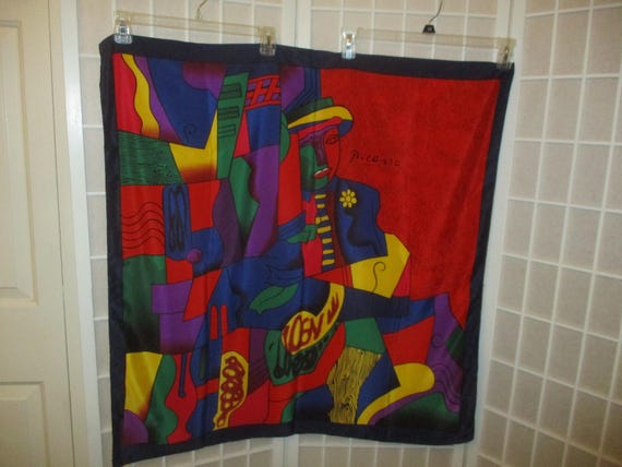 Picasso large abstract print scarf - image 1
