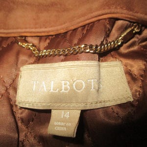 Talbots vintage-motorcykeljacka i sliten getmocka bild 3