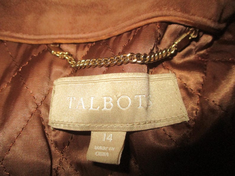 Talbots vintage-motorcykeljacka i sliten getmocka bild 3