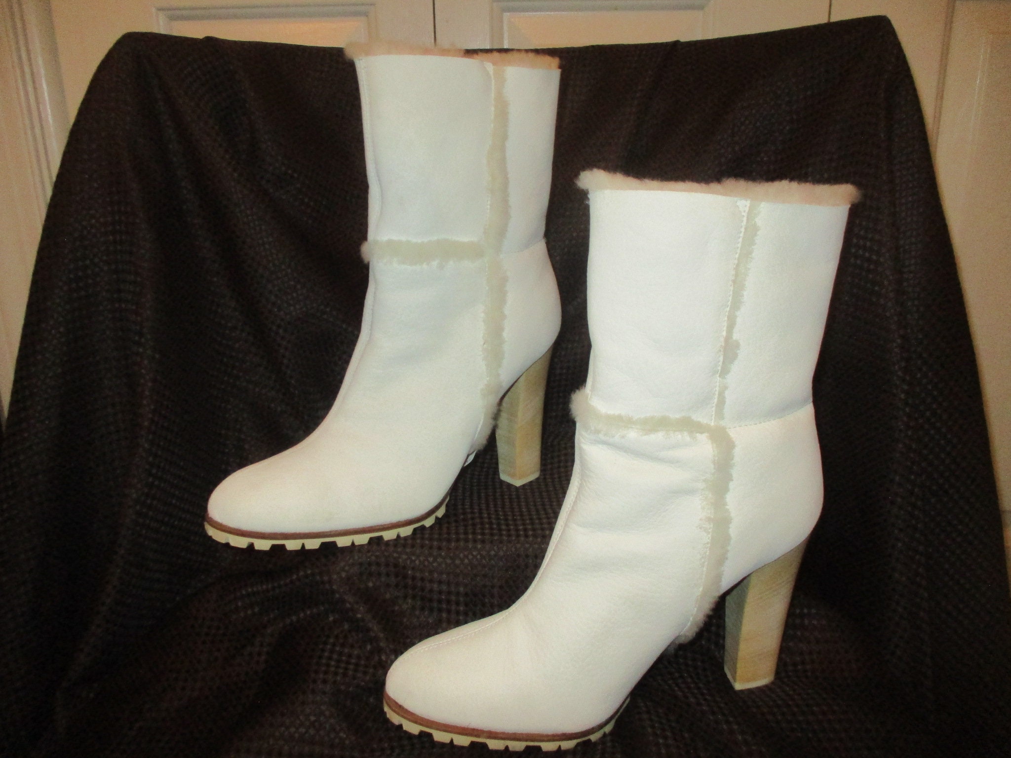 Casadei white boots sale