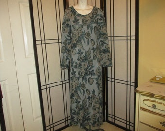 Carole Little long sleeve floral print maxi dress