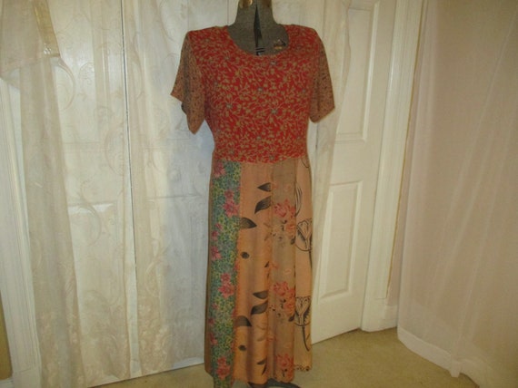 Marisol patchwork boho maxi dress