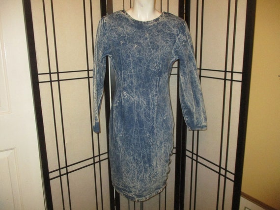 Mara J Jrs acid wash denim dress