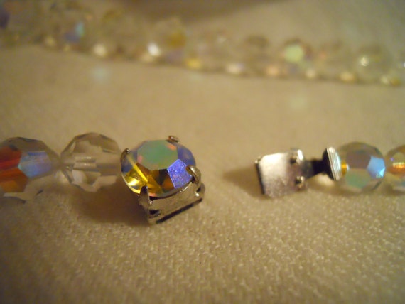 Vintage faceted crystal necklace - image 4