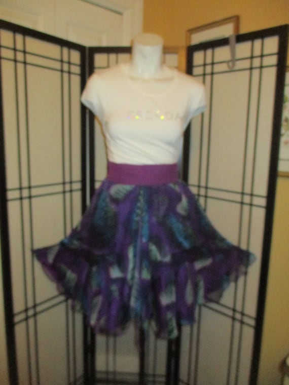 sheer silk layered full circle  skirt - image 2