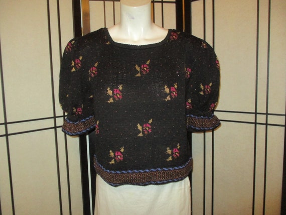 Cullinane  short puffy sleeve sweater - image 1