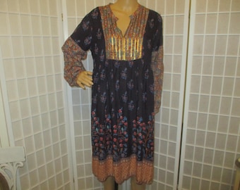 Soft Surroundings long sleeve floral print tunic dress