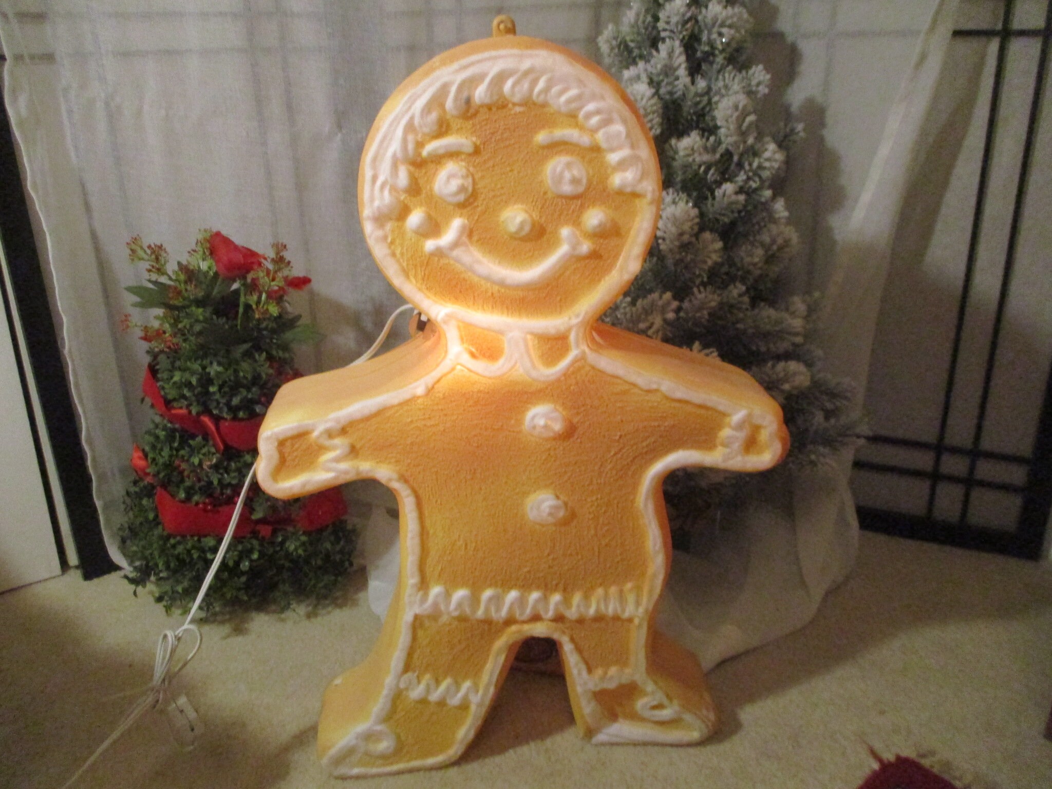 Lighted Blow Mold Gingerbread Man Christmas Decor blog.knak.jp