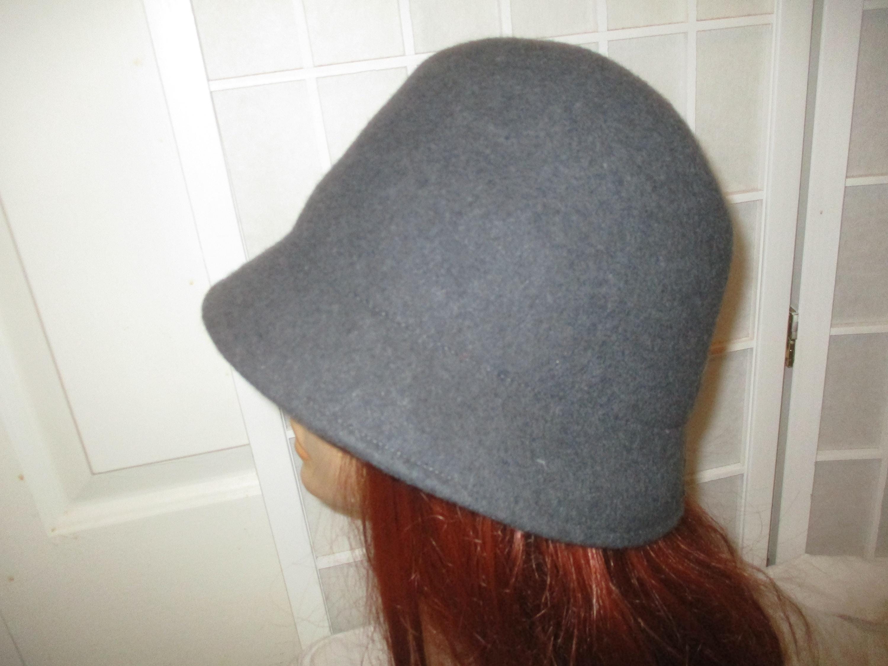 Ophelia Montreal Cloche Hat Ophelia Wool Felt Cloche Hat With Leather Trim - Etsy main image 2