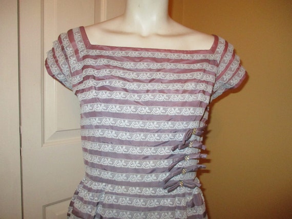 Minx Modes taffeta & lace wiggle dress - image 2