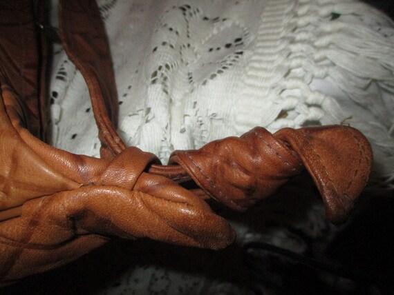 geometric embossed leather hobo - image 9