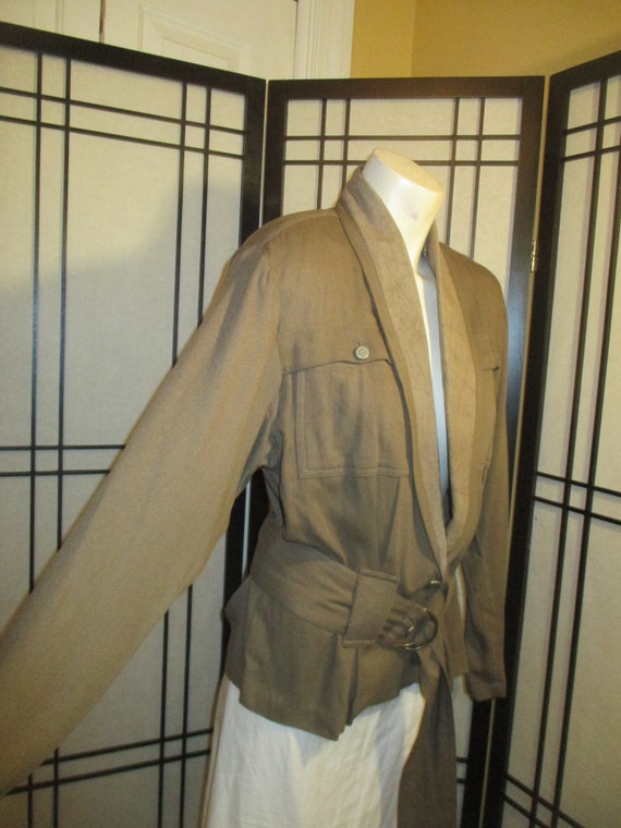 Metropole belted safari style jacket - image 5