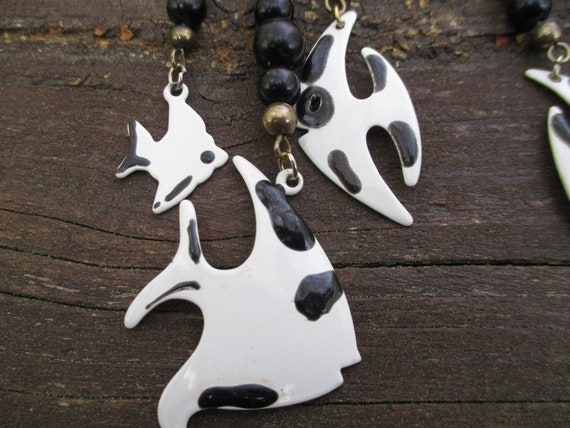 Tropical fish dangle earrings - image 4