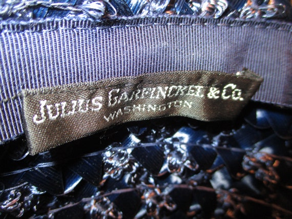 Julius Garfinckel & Co. navy straw hat - image 7