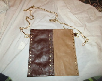 studded leather shoulder bag/cross body/fanny pack